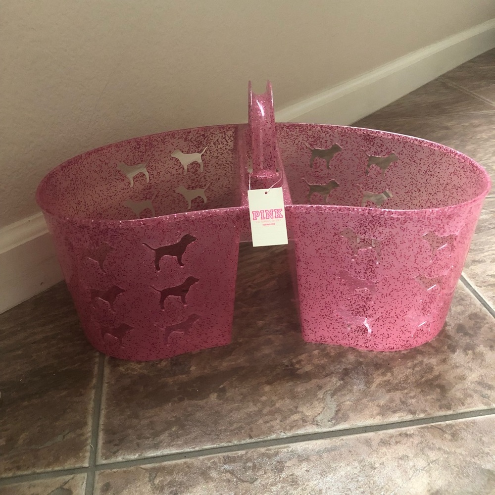 New w/ tags Victoria’s Secret pink shower bathroom caddy glitter pink (last one)